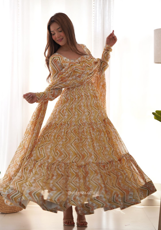 Pure Georgette Silk Kurtis With Dupatta Set - Orgenza Store