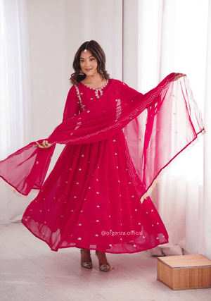Georgette Sequins Embroidered Gown Set (3 - Piece) – Ready to Wear - Orgenza Store - digisoch