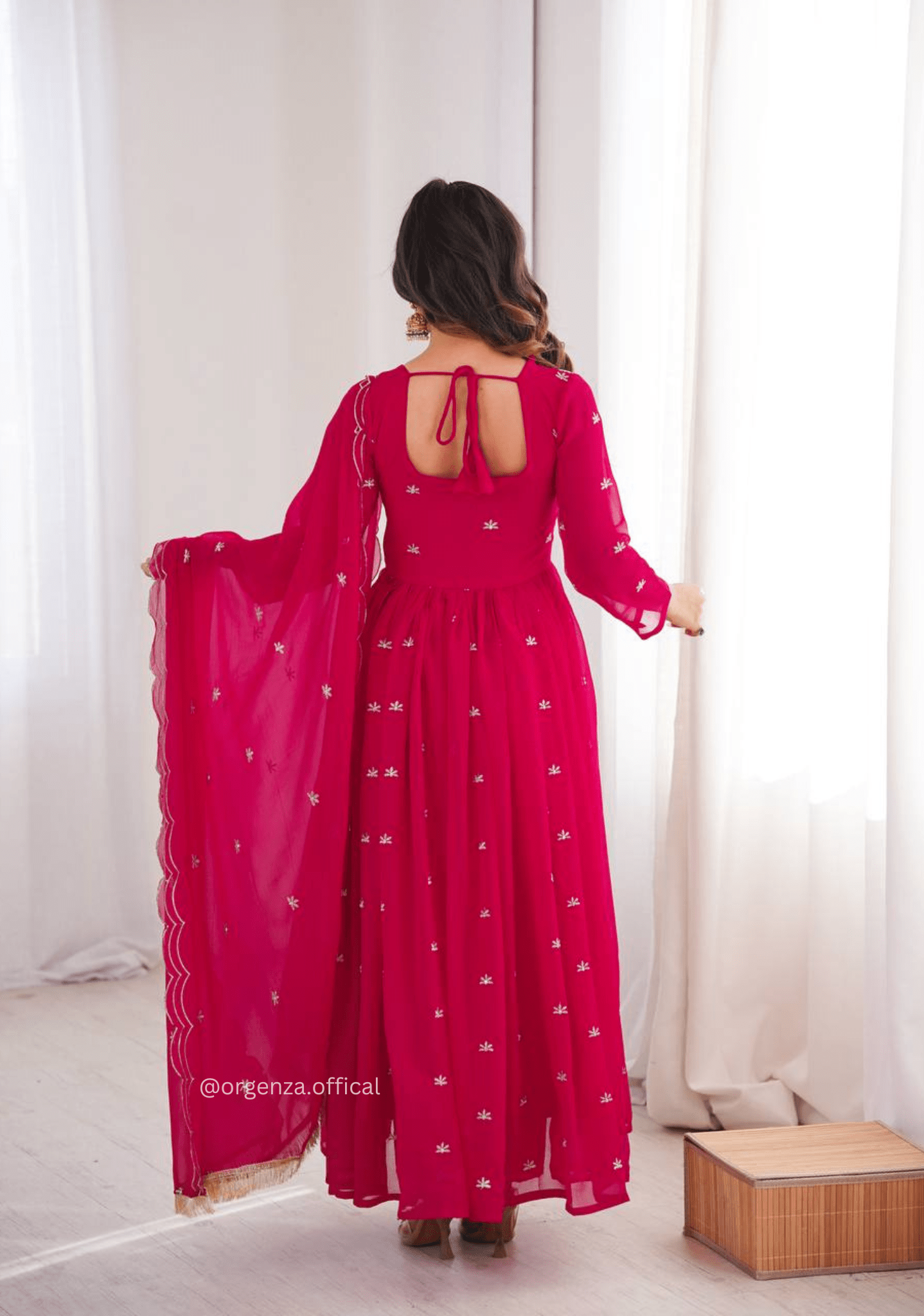 Georgette Sequins Embroidered Gown Set (3 - Piece) – Ready to Wear - Orgenza Store - digisoch