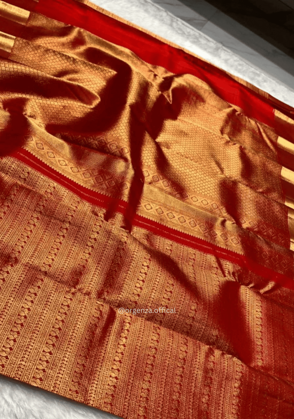 Red Banarasi Soft Silk Saree