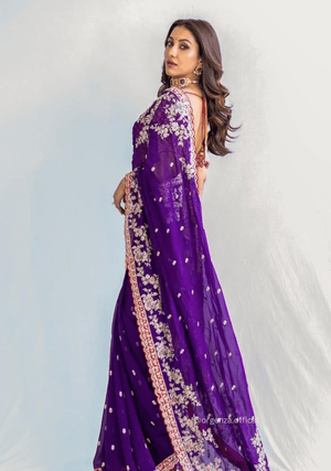 Purple Colour Rangoli Silk Saree - Orgenza Store - digisoch