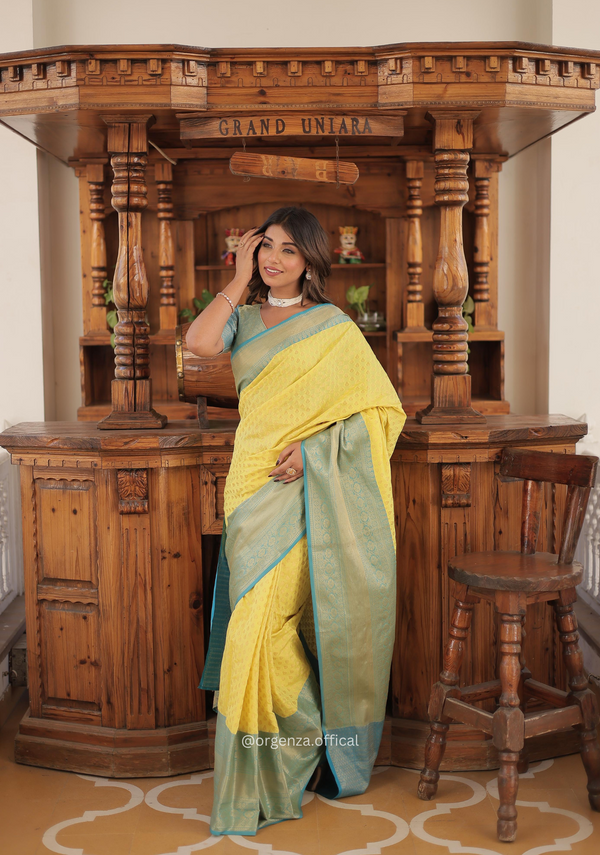 Yellow Colour Soft Kanjivaram Silk