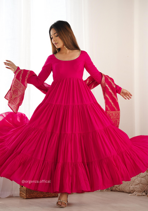 Roman Silk Fully Flair Anarkali Kurti - Orgenza Store