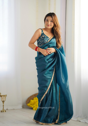 Ready To Wear Tissue Silk Saree - Orgenza Store