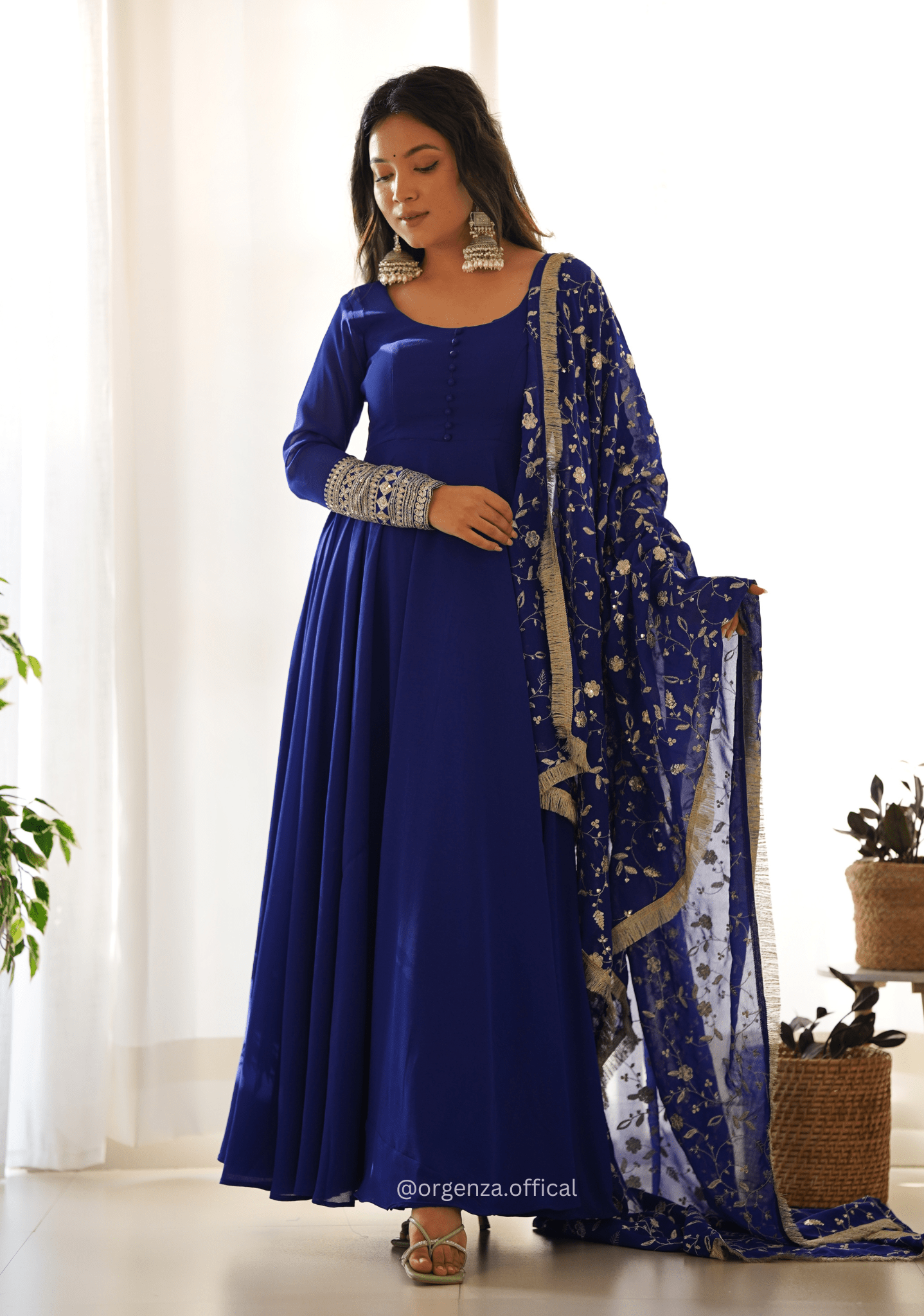 Soft Fox Georgette Plain Anarkali Kurti - Orgenza Store - digisoch
