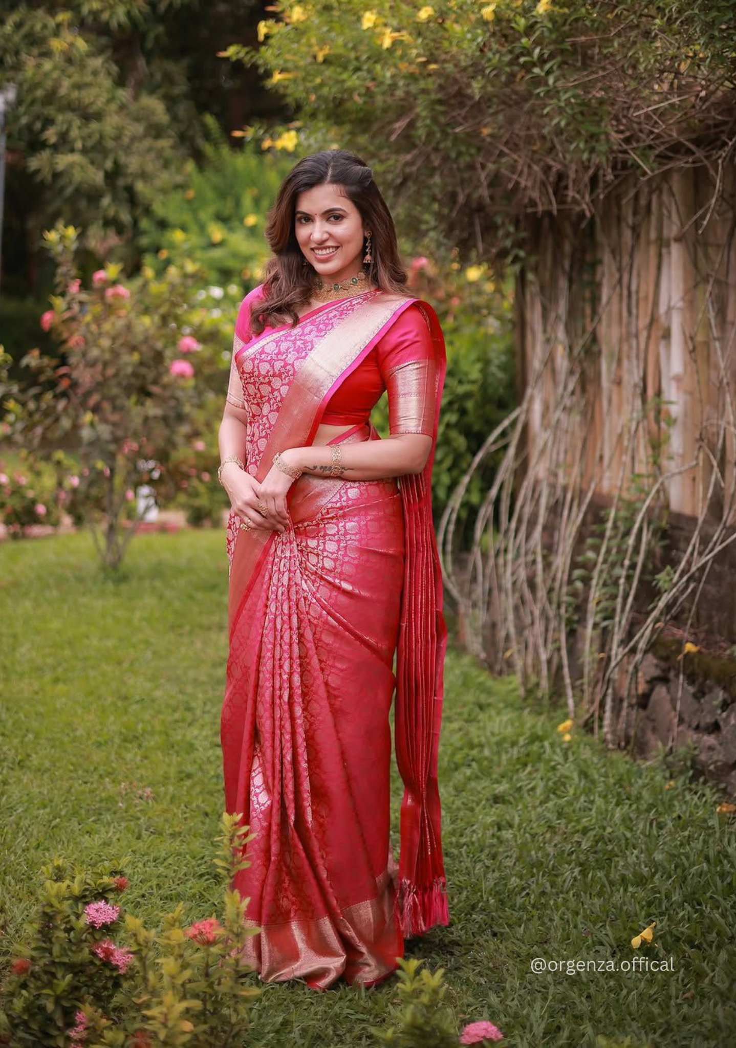 Rich Pallu Saree Jacquard Zari With Blouse