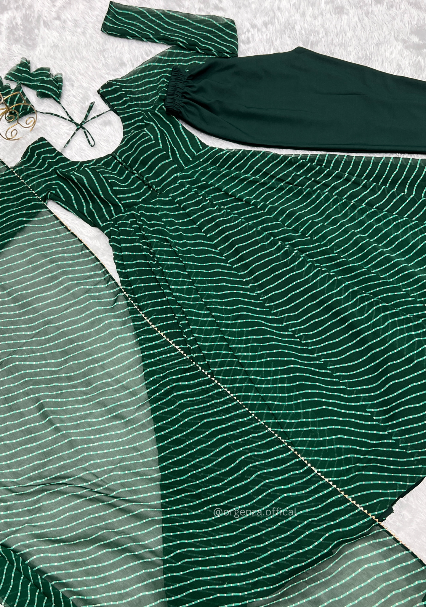 Georgette Silk Laheriya Print Anarkali - Orgenza Store