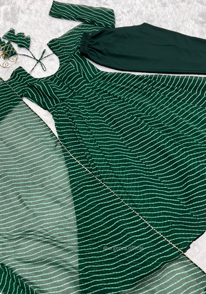 Georgette Silk Laheriya Print Anarkali - Orgenza Store