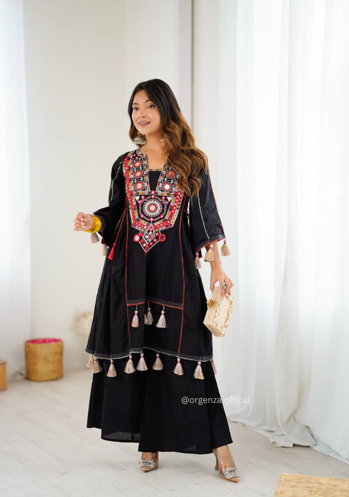 Black Colour Premium Designer Co-ord Set