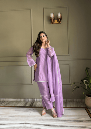 Farshi Salwar Suit in Crunchy Silk with Swarovski Work - Orgenza Store - digisoch