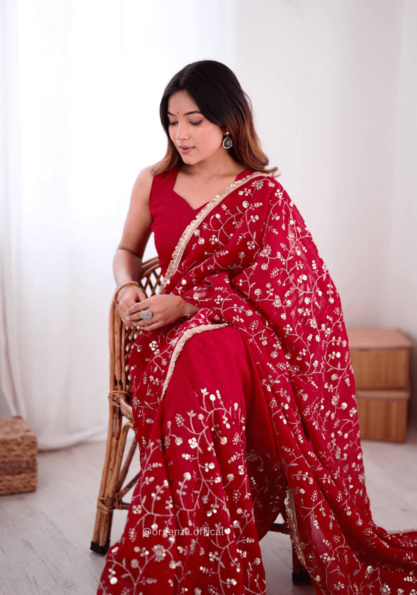 Dark Pink Colour Crunchy Silk Saree - Orgenza Store - digisoch