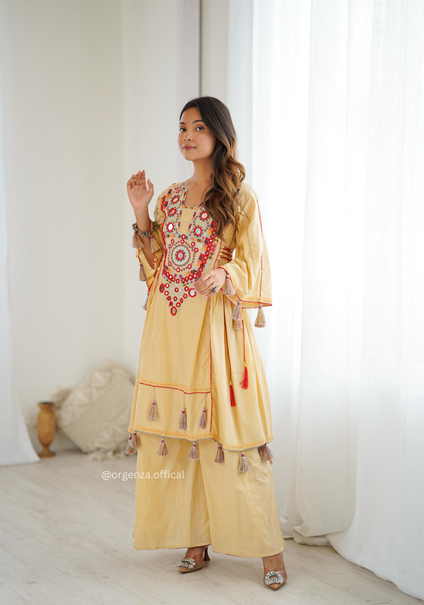 Cream Colour Premium Designer Co-ord Set