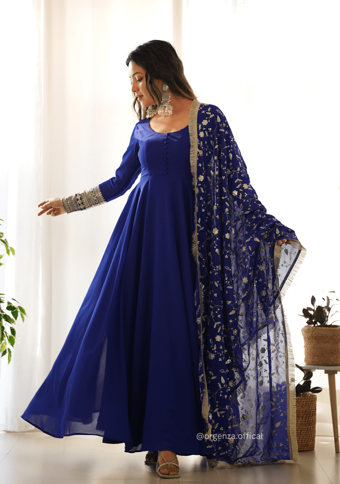 Soft Fox Georgette Plain Anarkali Kurti - Orgenza Store - digisoch