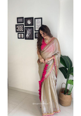 Two Ton Tissue Golden Soft Saree