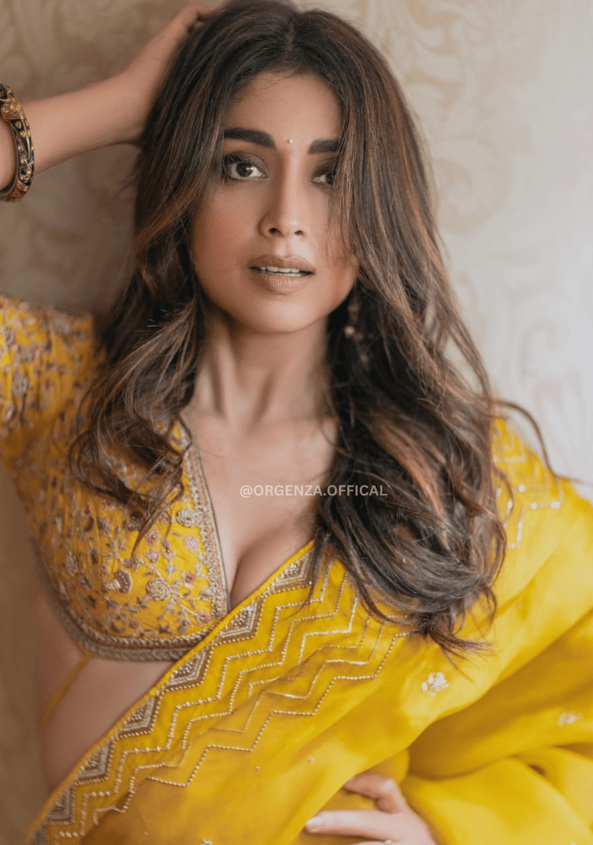 Pure Yellow Organza Saree With Embroidery Work - Orgenza Store - digisoch