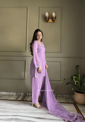Farshi Salwar Suit in Crunchy Silk with Swarovski Work - Orgenza Store - digisoch