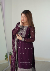 Rangoli Fabric Straight Fit Kurta With Dupatta Set