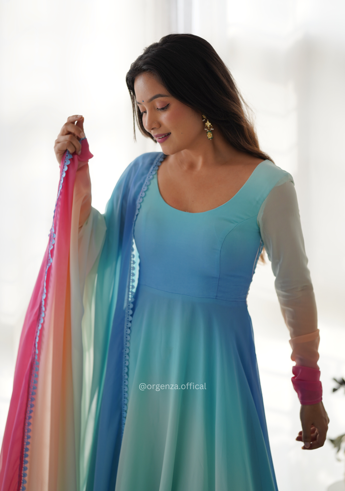 Pure Georgette Silk Anarkali Kurtis - Orgenza Store