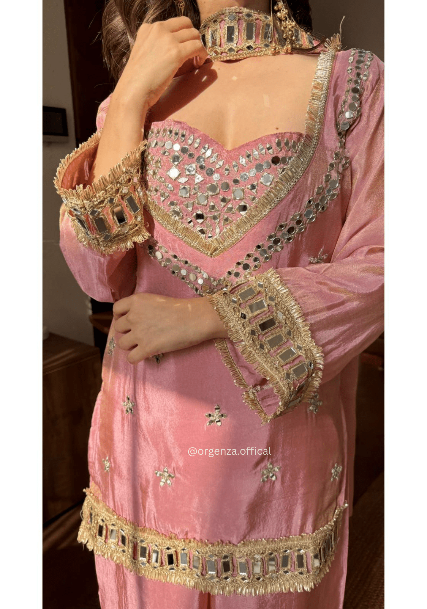 Traditional Fendy Silk Sharara Suit with Dupatta - Orgenza Store