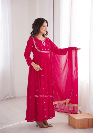 Georgette Sequins Embroidered Gown Set (3 - Piece) – Ready to Wear - Orgenza Store - digisoch