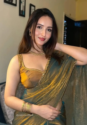 Two Ton Fancy Silk Saree With Handwork - Orgenza Store