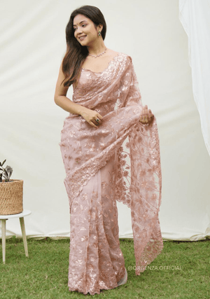 Soft Organza Saree With Sequence Work - Orgenza Store - digisoch