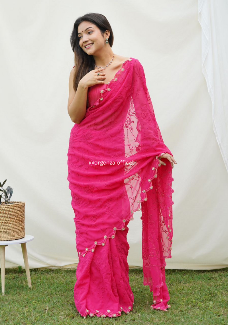 Red Bridal Banarasi Cutwork Brocade Handwoven Katan Silk Saree-HolyWeaves