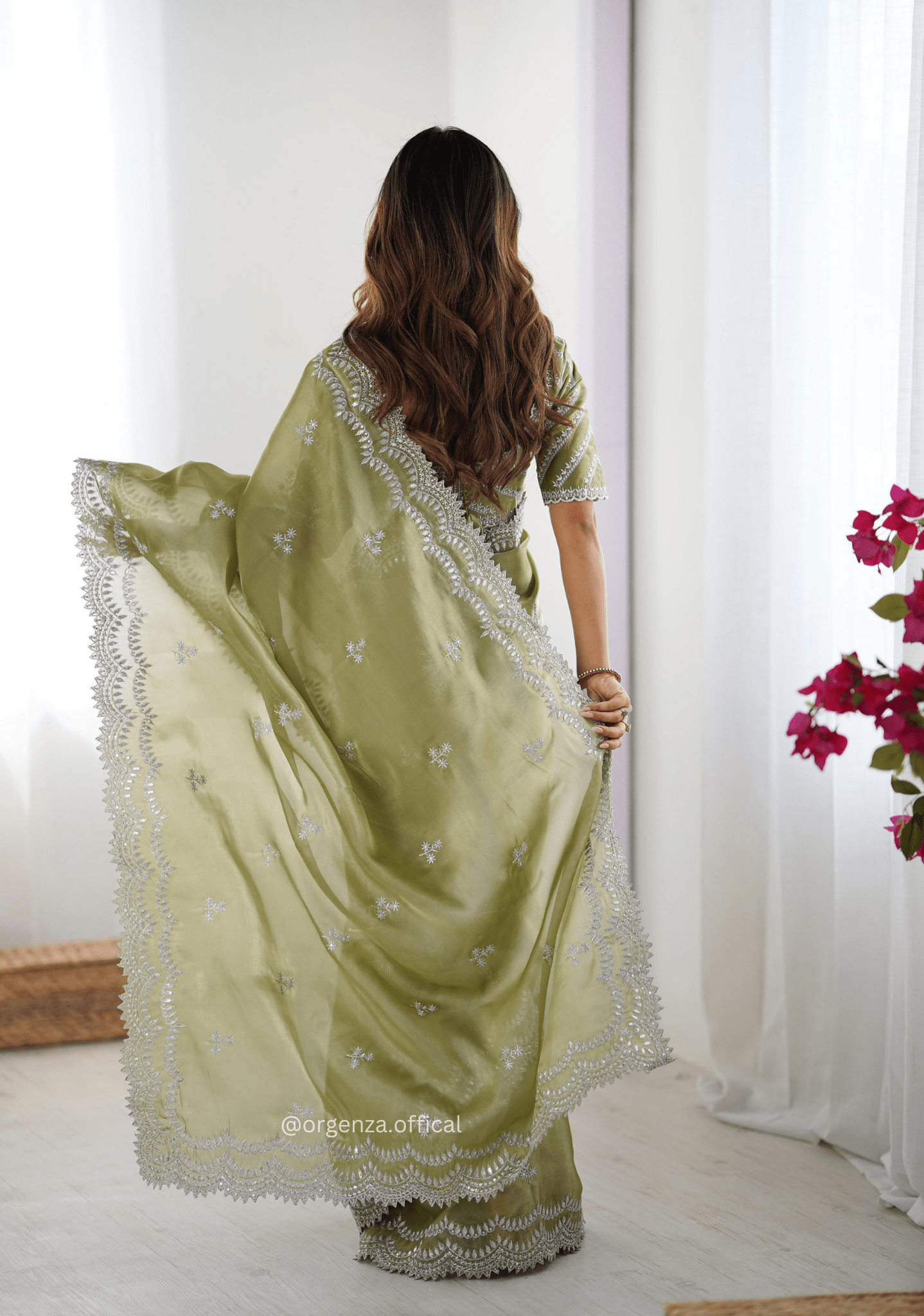Soft jimmy Choo Silk Saree With Sequence Work - Orgenza Store - digisoch