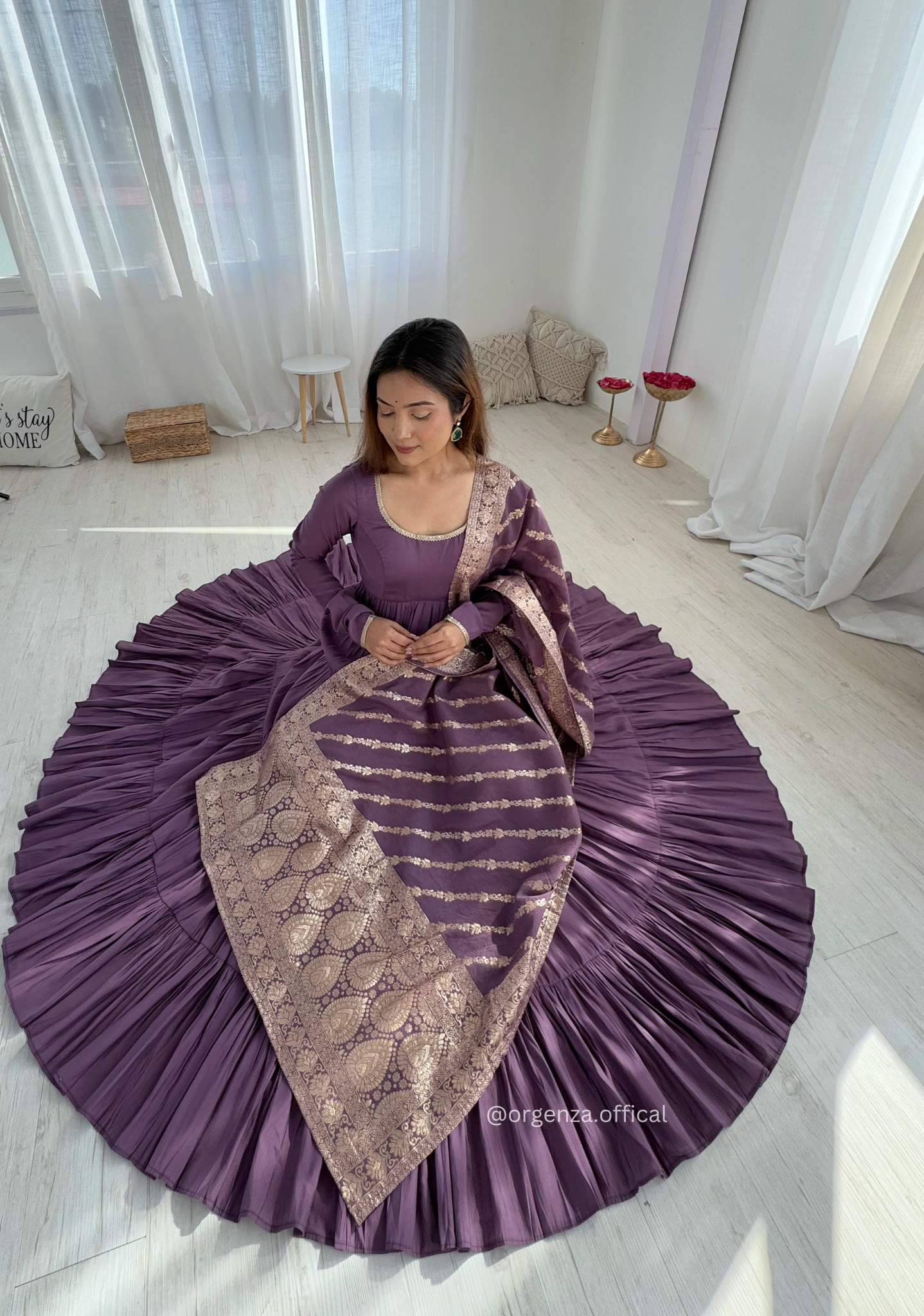 Roman Silk Fully Flair Anarkali Kurti - Orgenza Store