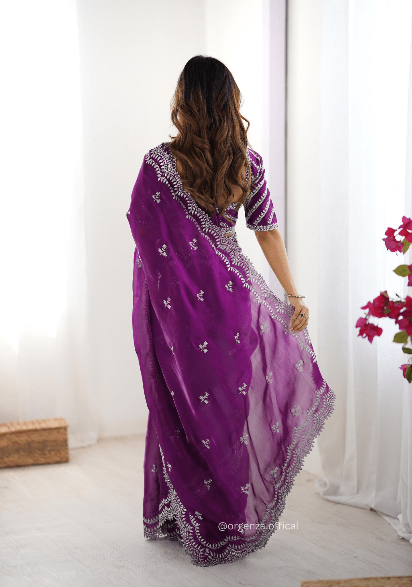Soft jimmy Choo Silk Saree With Sequence Work - Orgenza Store - digisoch