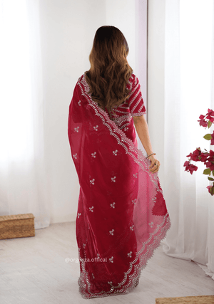 Soft jimmy Choo Silk Saree With Sequence Work - Orgenza Store - digisoch