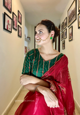 Pure Chiffon Zari Silk Saree With Embroidery Work