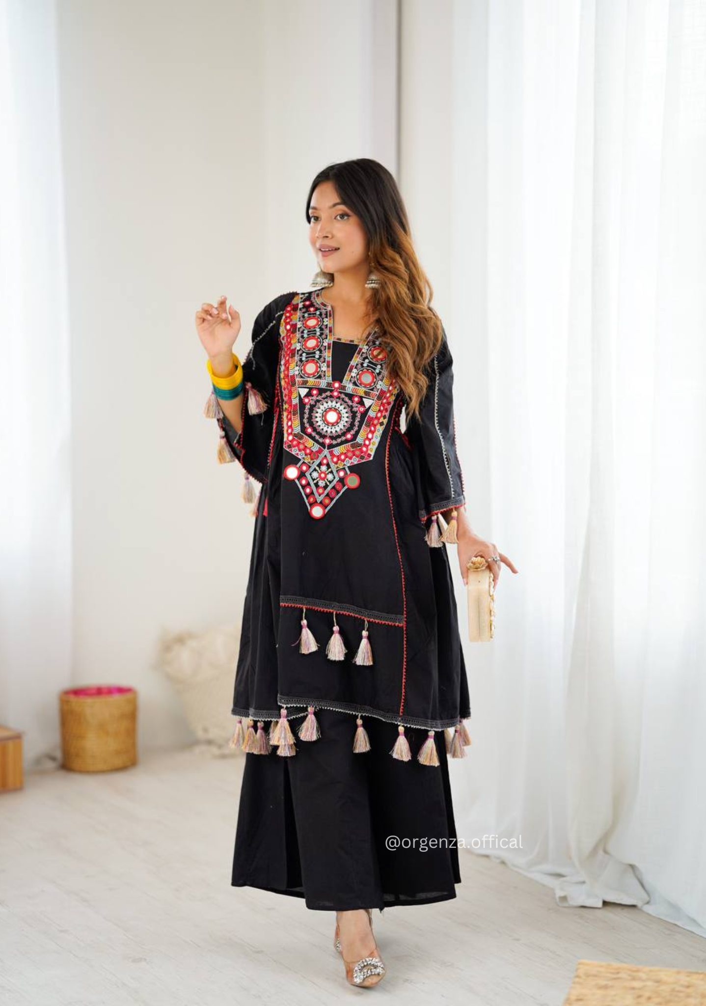 Black Colour Premium Designer Co-ord Set