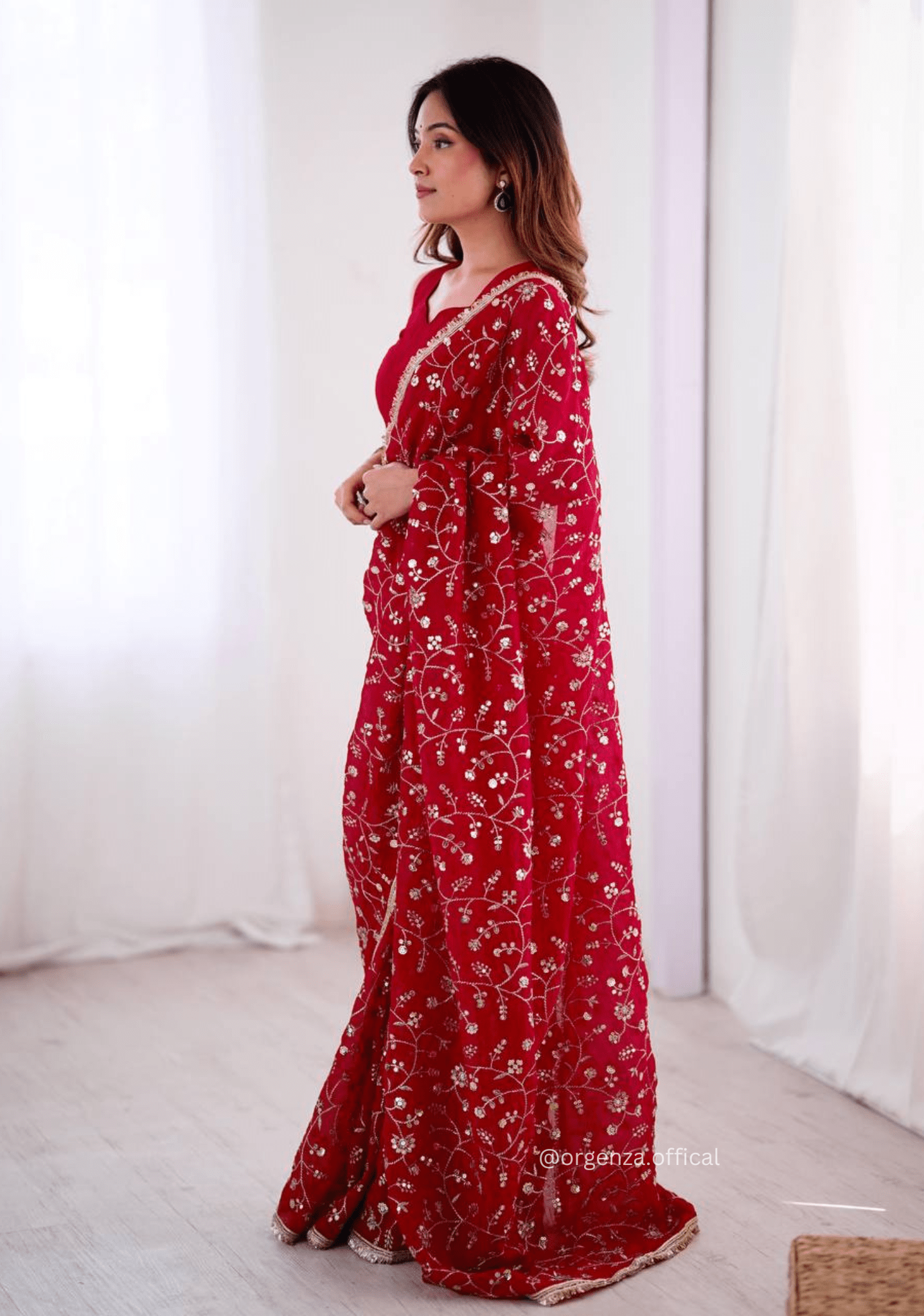 Dark Pink Colour Crunchy Silk Saree - Orgenza Store - digisoch