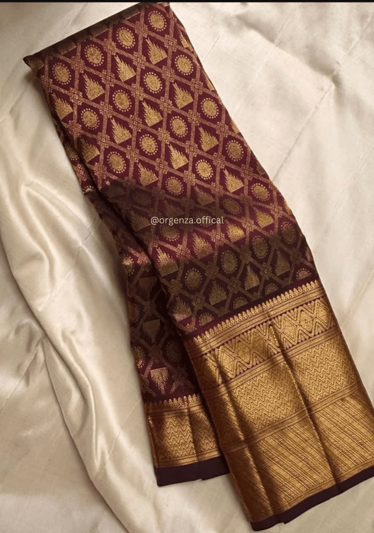 Maroon Banarasi Soft Silk Saree