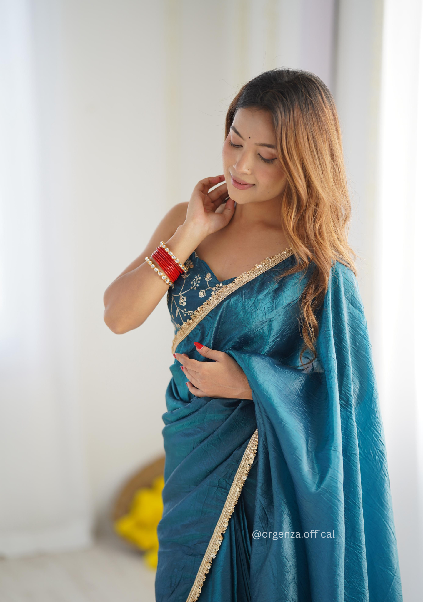 Ready To Wear Tissue Silk Saree - Orgenza Store