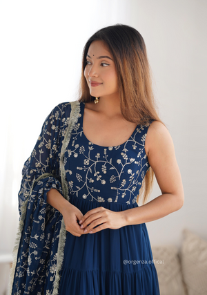 Pure Georgette Silk Fully Flair Anarkali Kurti - Orgenza Store