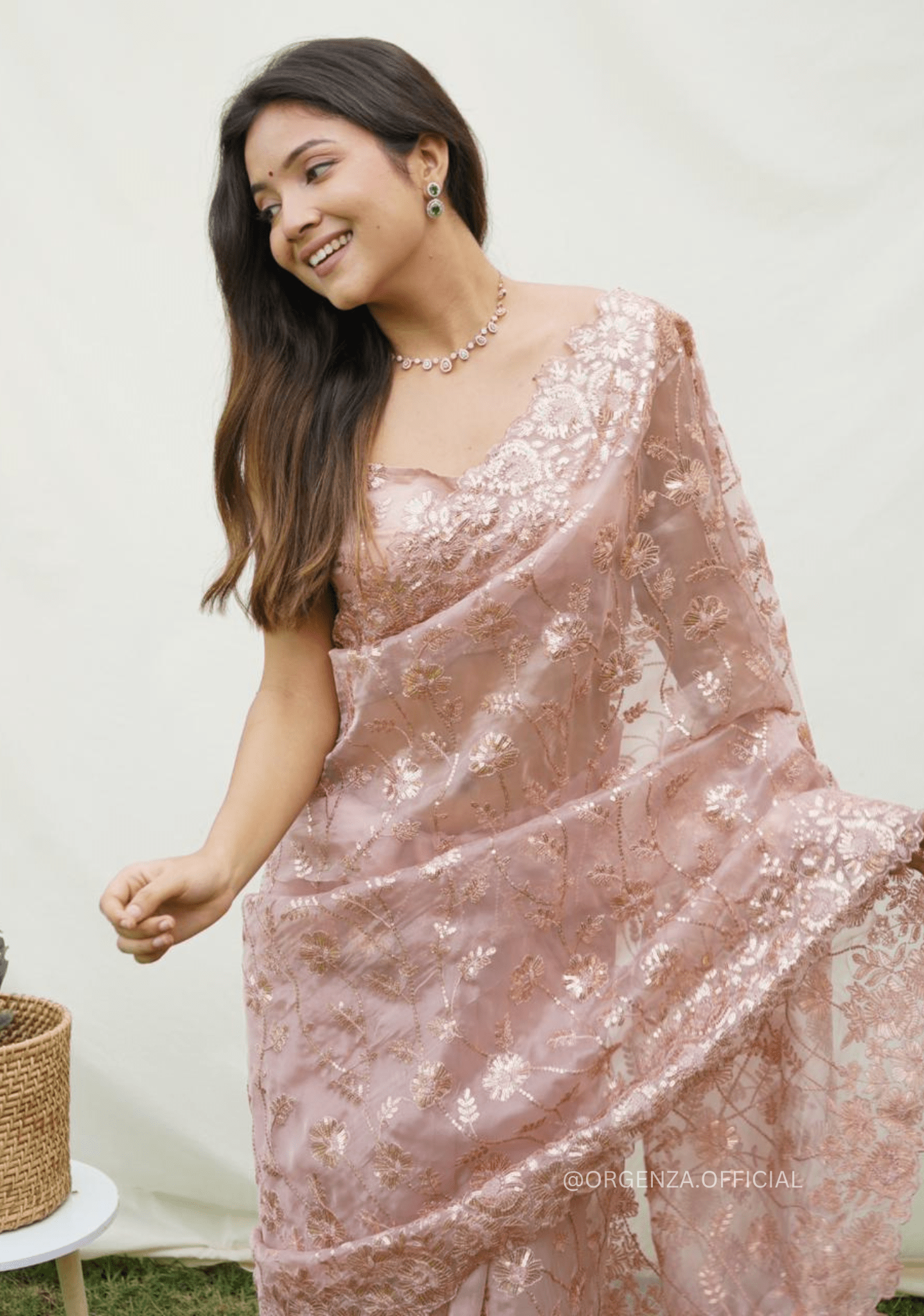 Soft Organza Saree With Sequence Work - Orgenza Store - digisoch