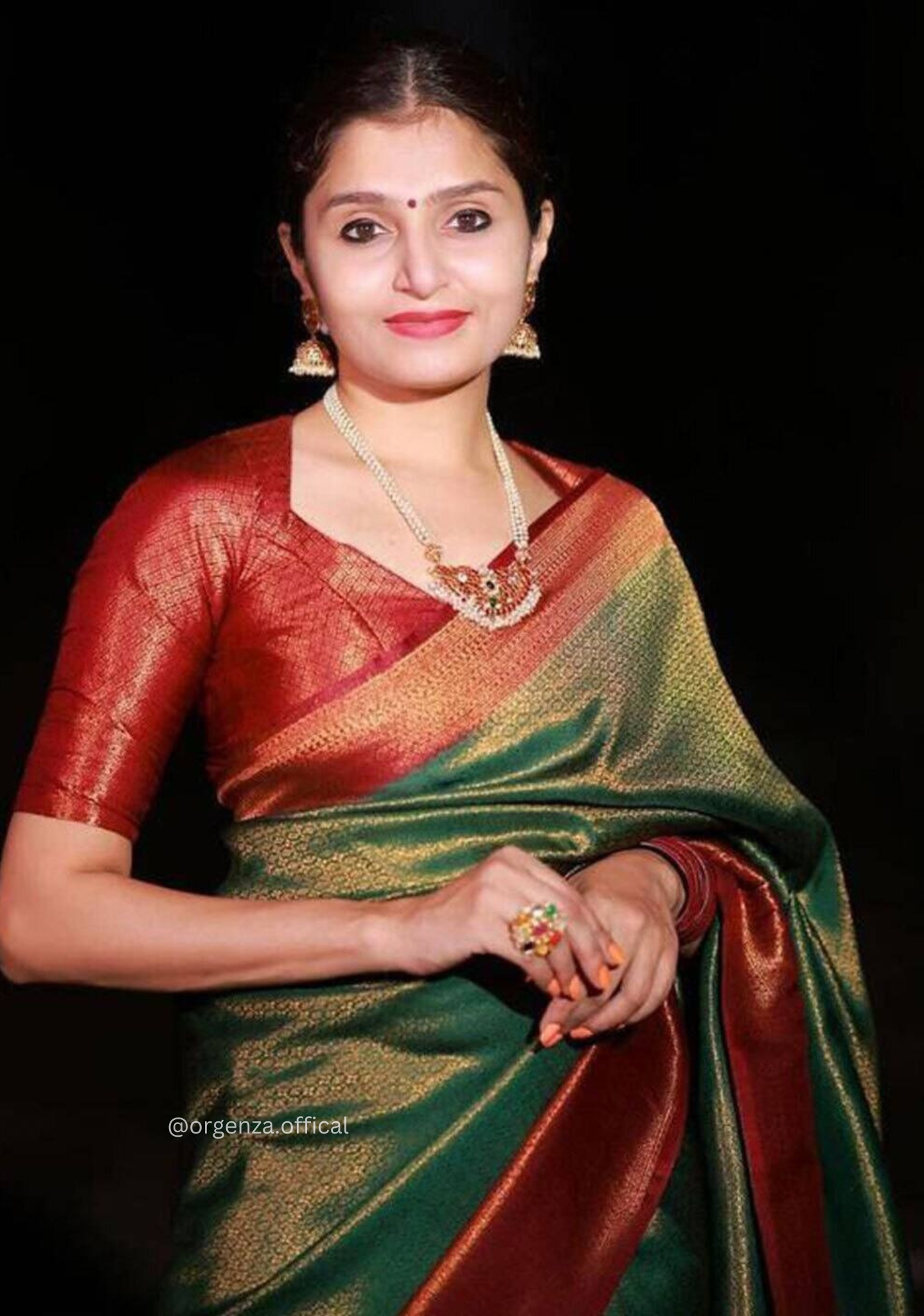 Lichi Silk Saree With Jacquard Zari Work