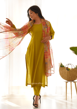 Viscose Fabric Straight Fit Kurta With Dupatta Set - Orgenza Store - digisoch