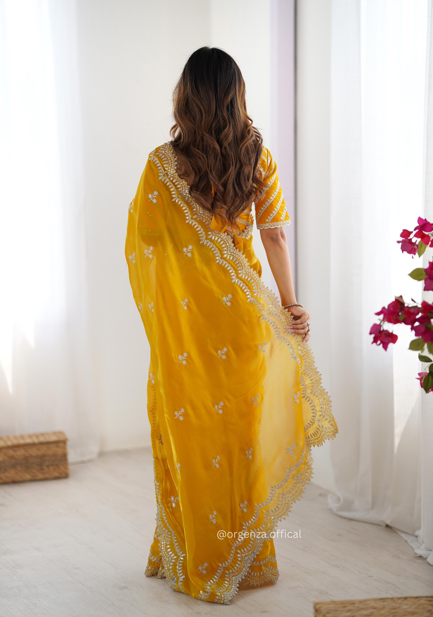 Soft jimmy Choo Silk Saree With Sequence Work - Orgenza Store