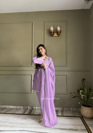 Farshi Salwar Suit in Crunchy Silk with Swarovski Work - Orgenza Store - digisoch