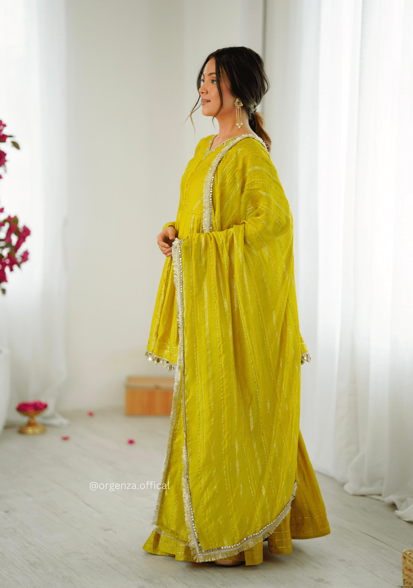 Lemon Colour Kediya Sharara Palazzo Fully Stitched Kurti - Orgenza Store - digisoch
