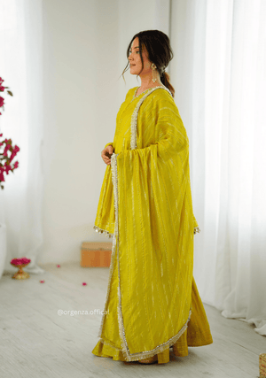 Lemon Colour Kediya Sharara Palazzo Fully Stitched Kurti - Orgenza Store - digisoch