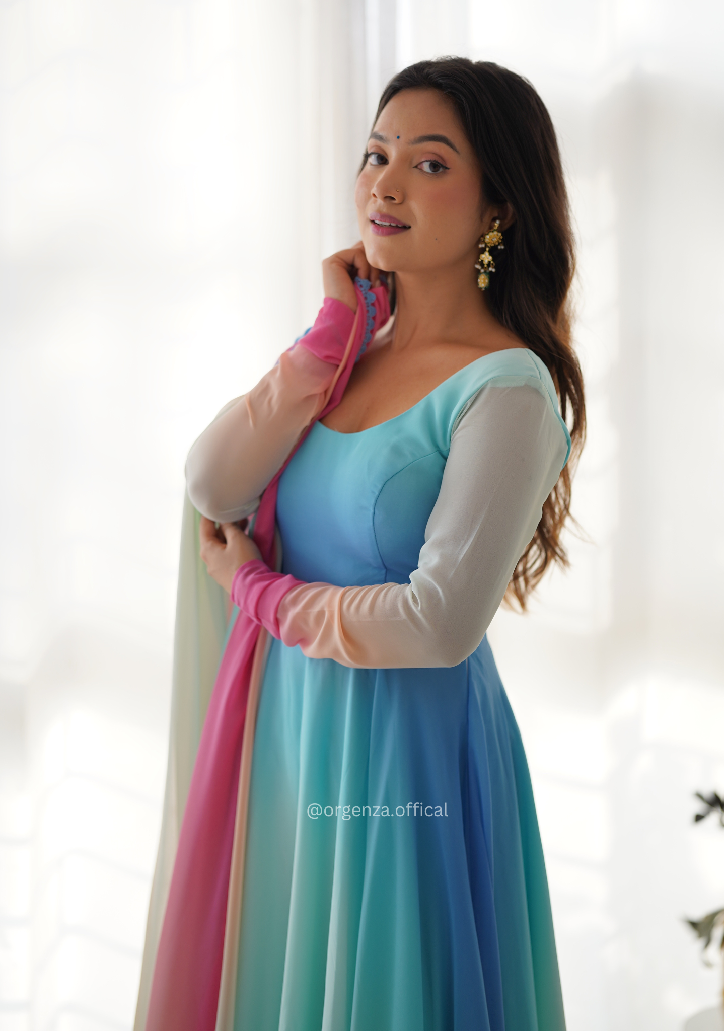 Pure Georgette Silk Anarkali Kurtis - Orgenza Store