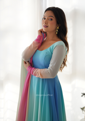 Pure Georgette Silk Anarkali Kurtis - Orgenza Store