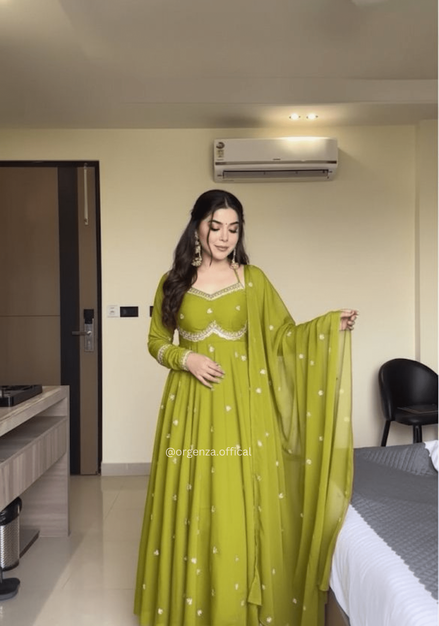 Wedding & Festive Wear Fox Georgette Gown Set with Pant and Dupatta - Orgenza Store - digisoch