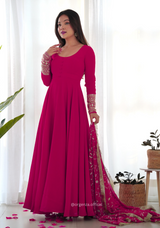 Soft Fox Georgette Plain Anarkali Kurti