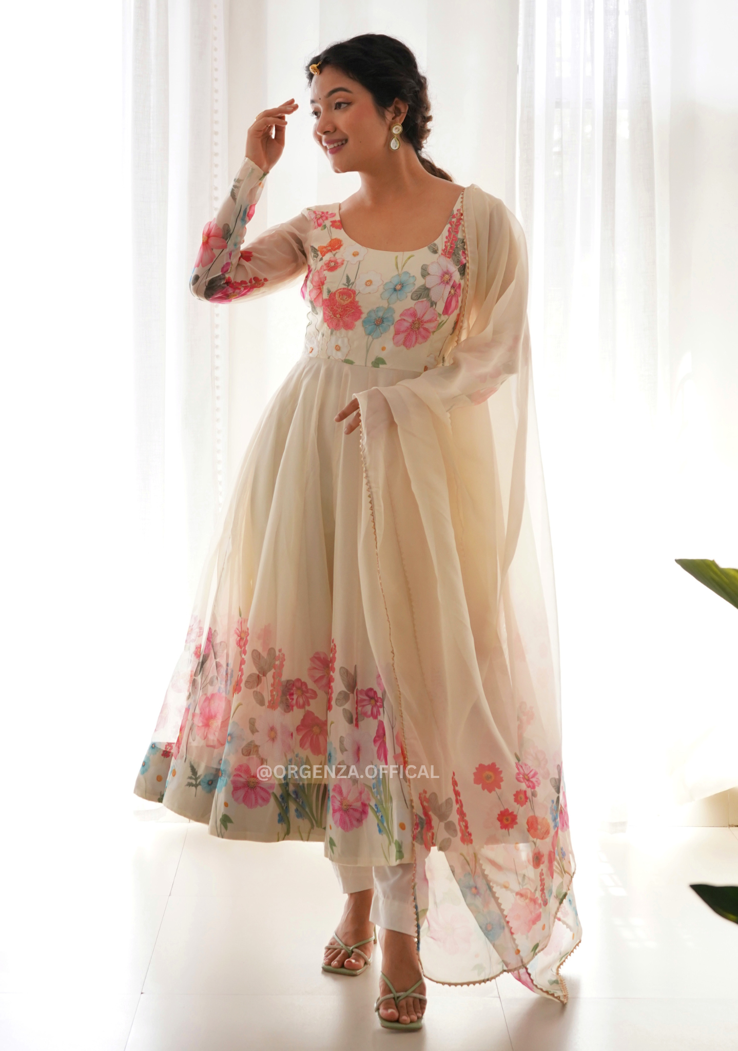 Pure Organza Anarkali Kurtis - Orgenza Store