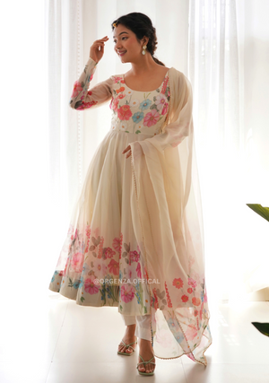 Pure Organza Anarkali Kurtis - Orgenza Store